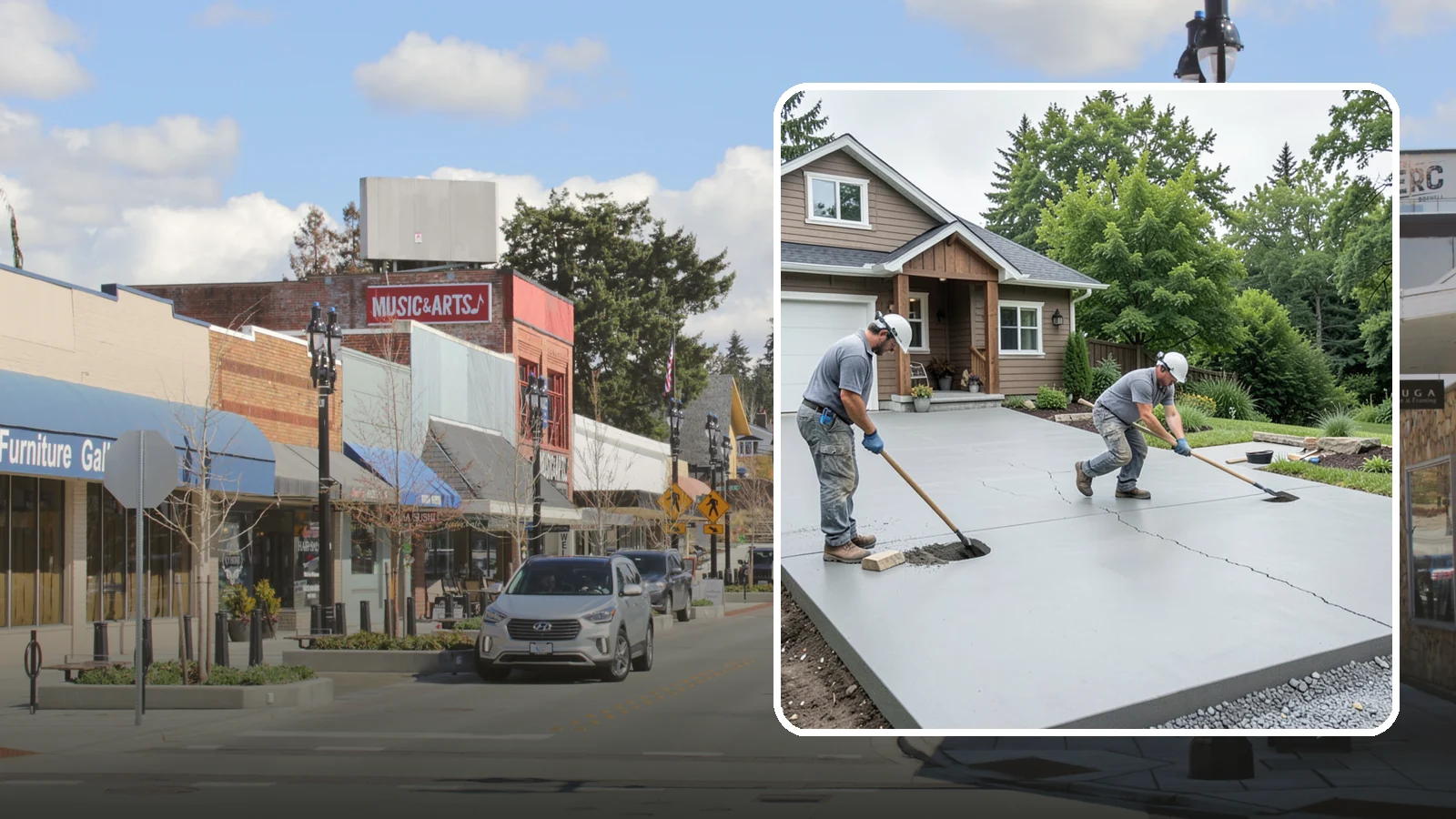 Driveway Repair in Bothell, King County, WA - Fixing cracks, potholes, settling, and surface damage to extend the life of your existing driveway.