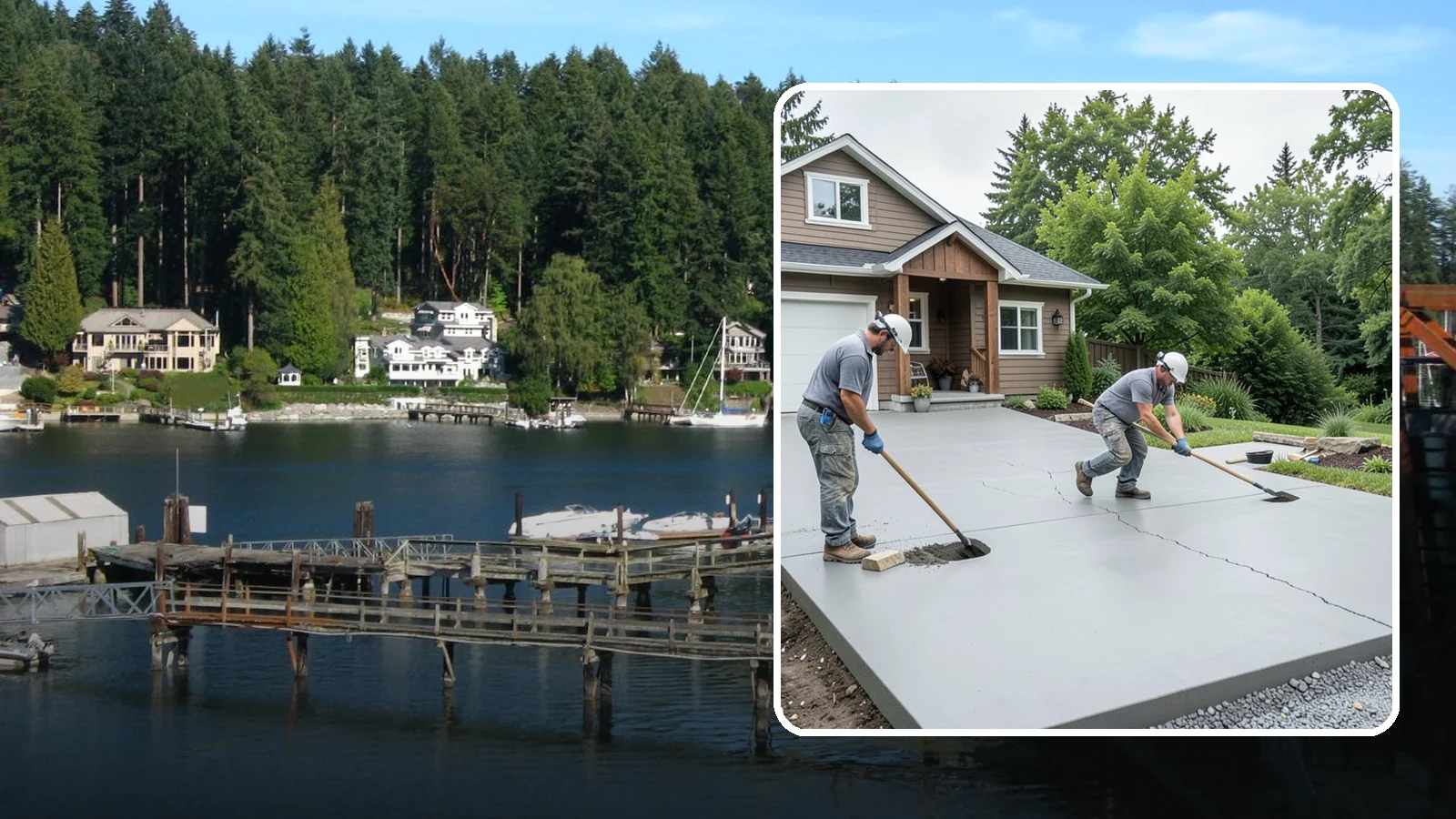 Driveway Repair in Gig Harbor, Pierce County, WA - Fixing cracks, potholes, settling, and surface damage to extend the life of your existing driveway.