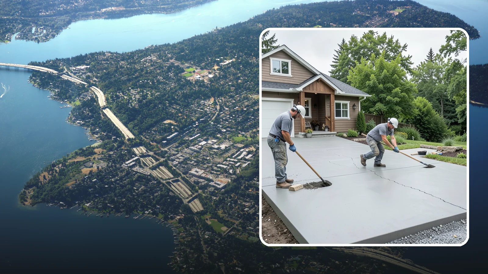 Driveway Repair in Mercer Island, King County, WA - Fixing cracks, potholes, settling, and surface damage to extend the life of your existing driveway.