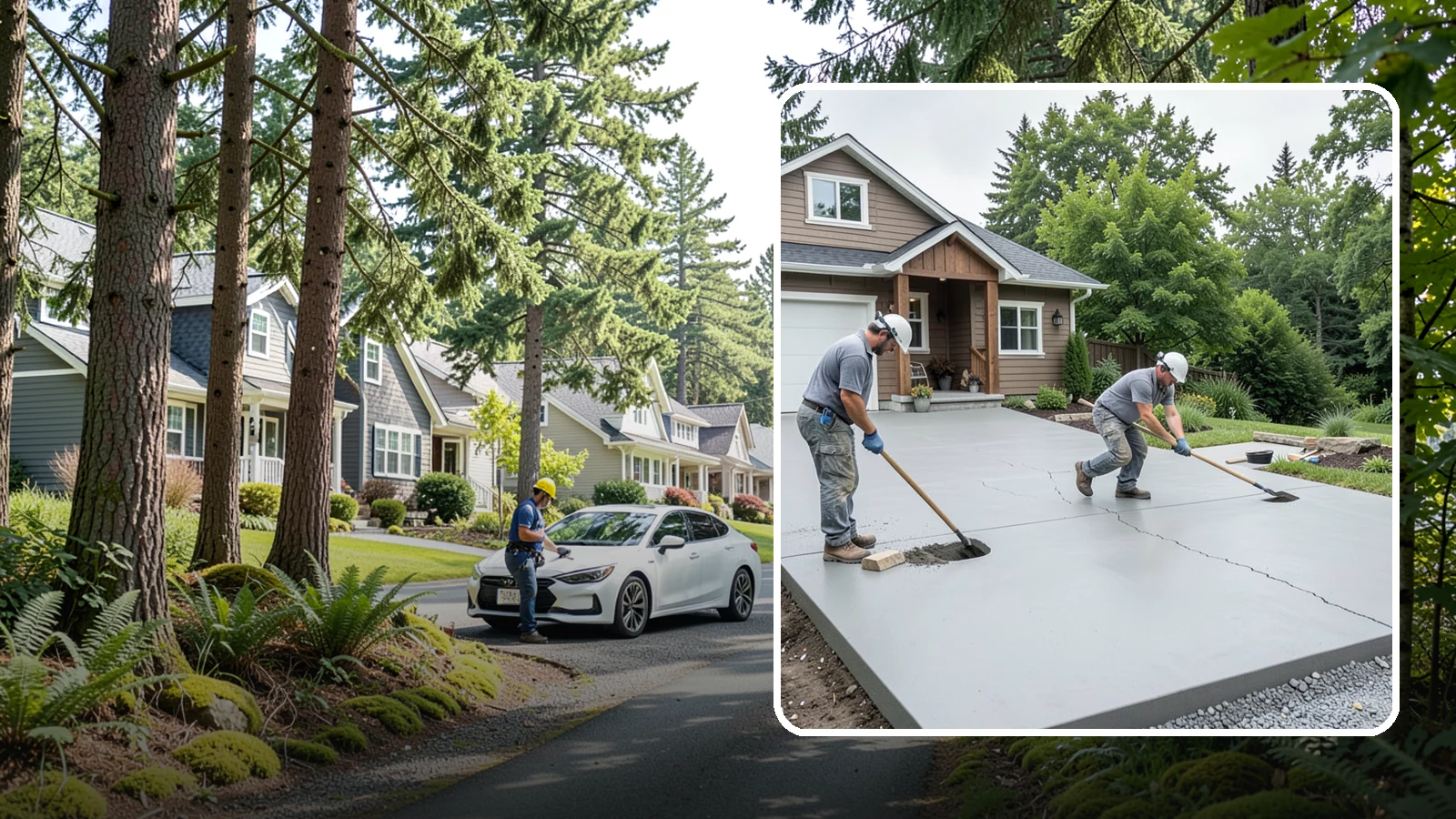 Driveway Repair in Normandy Park, King County, WA - Fixing cracks, potholes, settling, and surface damage to extend the life of your existing driveway.