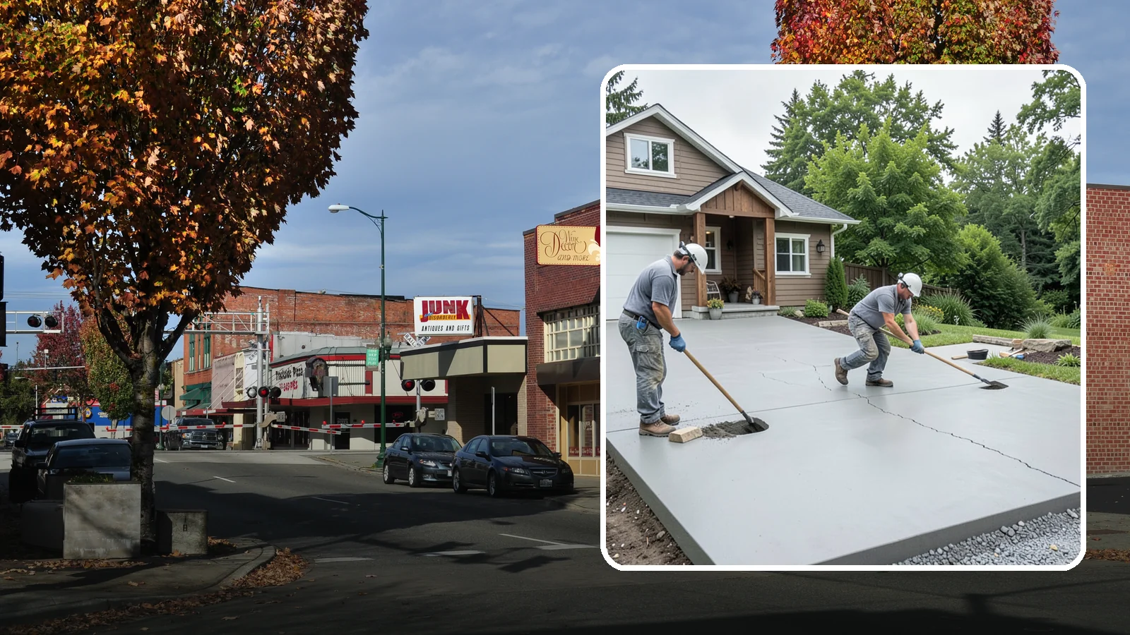 Driveway Repair in Puyallup, Pierce County, WA - Fixing cracks, potholes, settling, and surface damage to extend the life of your existing driveway.