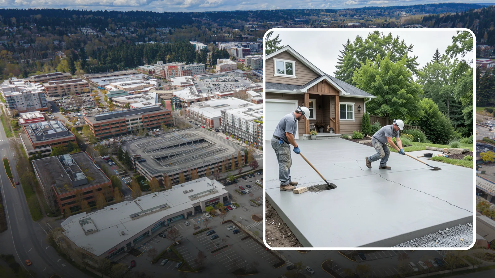 Driveway Repair in Redmond, King County, WA - Fixing cracks, potholes, settling, and surface damage to extend the life of your existing driveway.