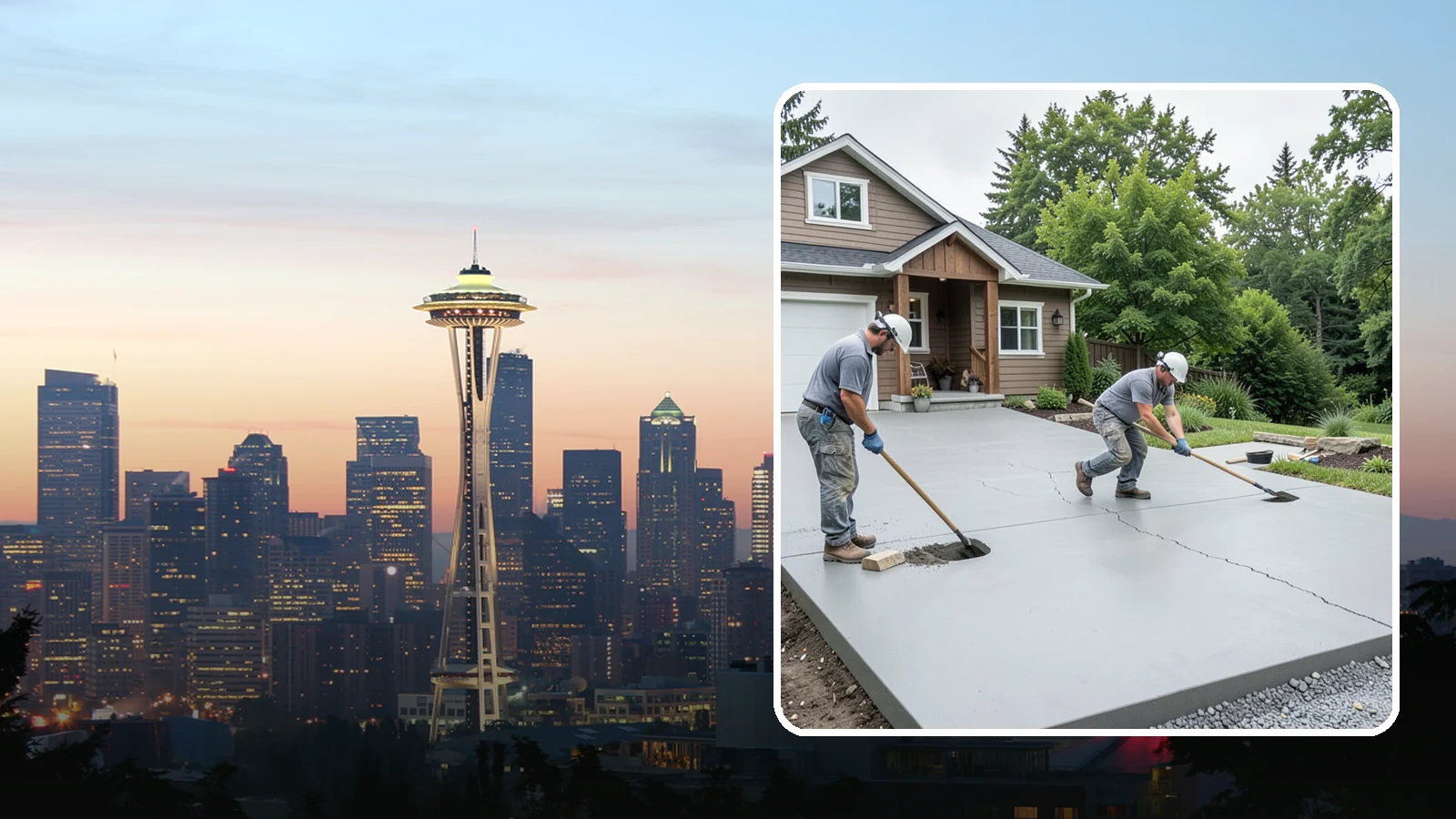 Driveway Repair in Seattle, King County, WA - Fixing cracks, potholes, settling, and surface damage to extend the life of your existing driveway.