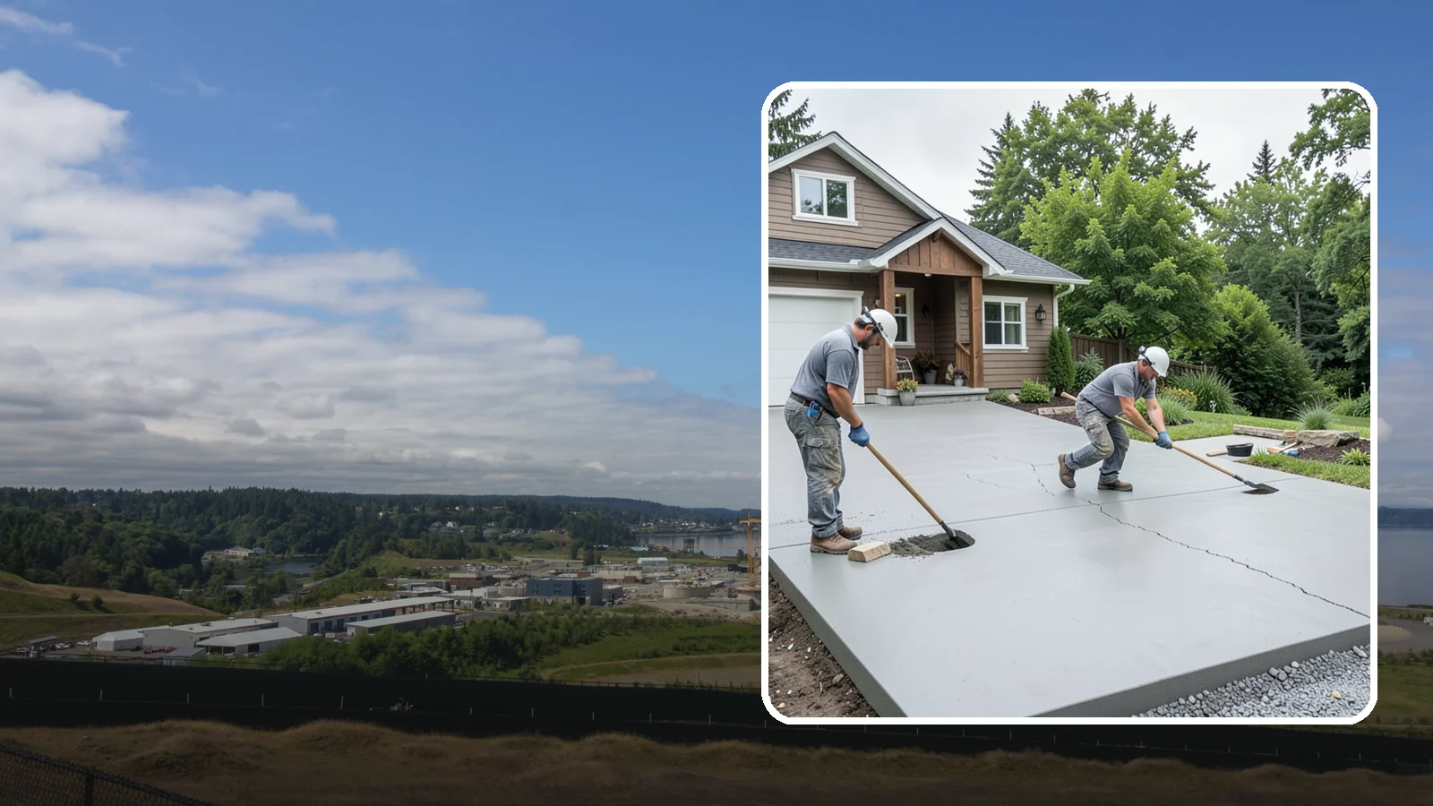 Driveway Repair in University Place, Pierce County, WA - Fixing cracks, potholes, settling, and surface damage to extend the life of your existing driveway.
