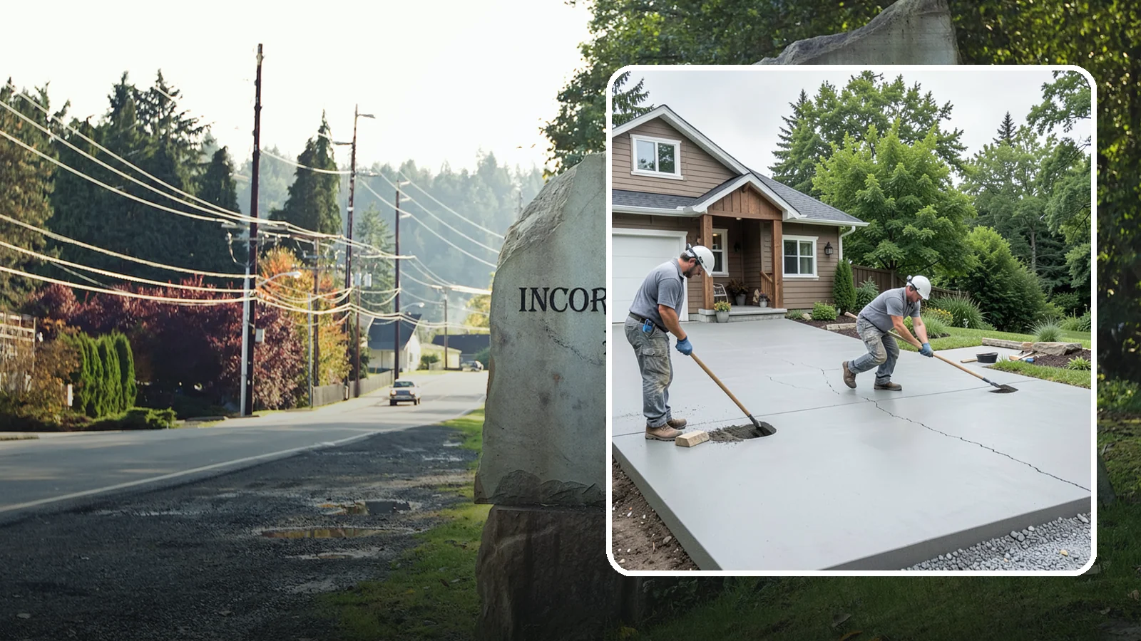 Driveway Repair in Wilkeson, Pierce County, WA - Fixing cracks, potholes, settling, and surface damage to extend the life of your existing driveway.