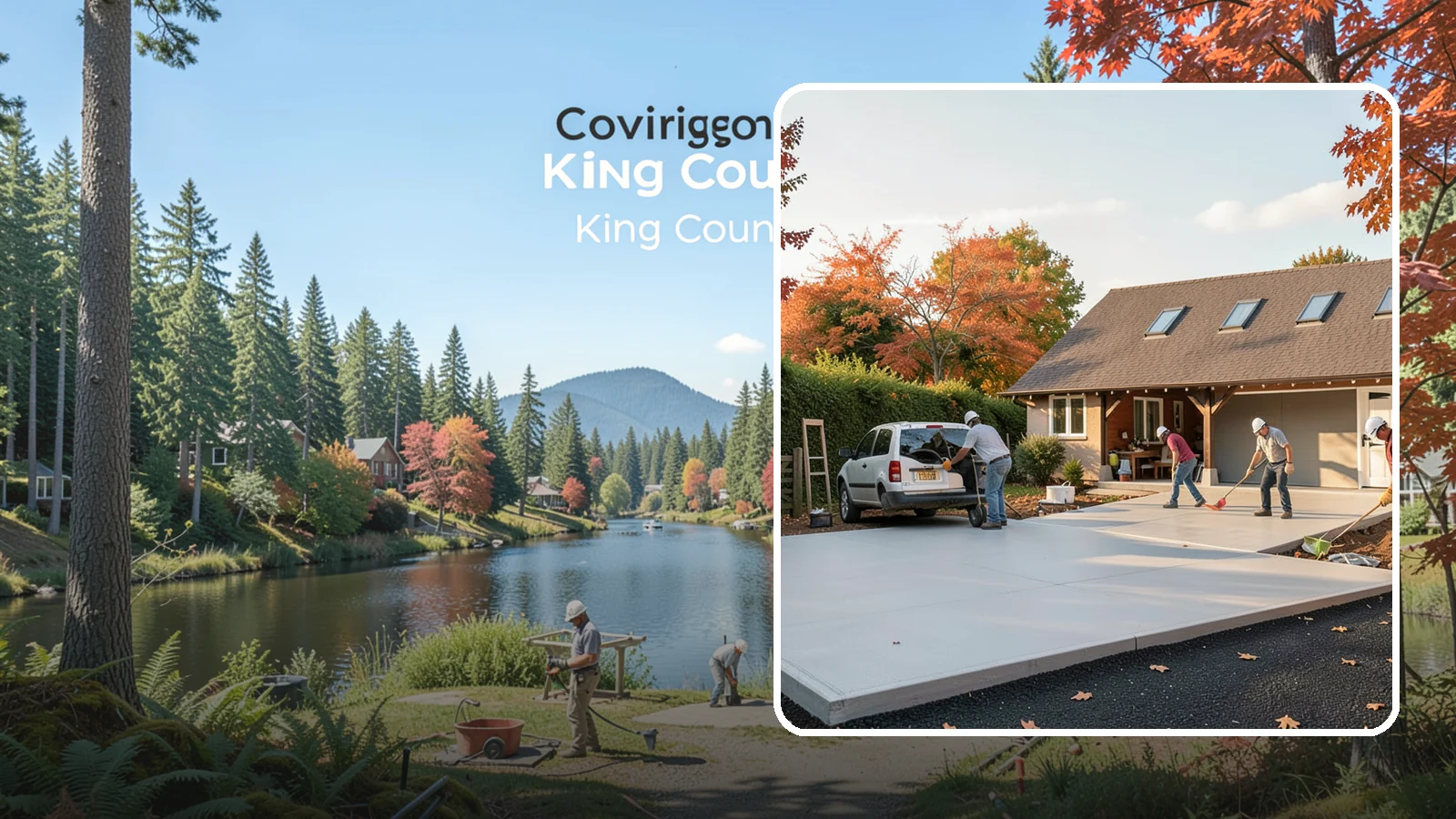 Driveway Replacement in Covington, King County, WA - Removing a failed or worn driveway and rebuilding it with a fresh base and a new surface of your choice.