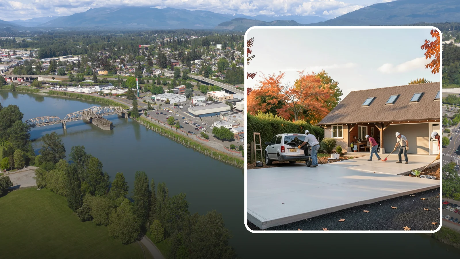 Driveway Replacement in Mount Vernon, Skagit County, WA - Removing a failed or worn driveway and rebuilding it with a fresh base and a new surface of your choice.
