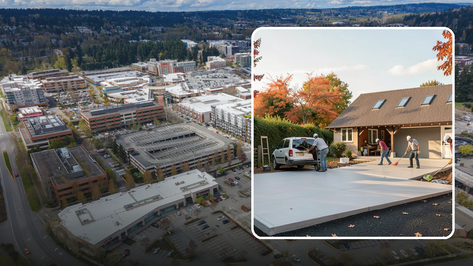 Driveway Replacement in Redmond, King County, WA - Removing a failed or worn driveway and rebuilding it with a fresh base and a new surface of your choice.