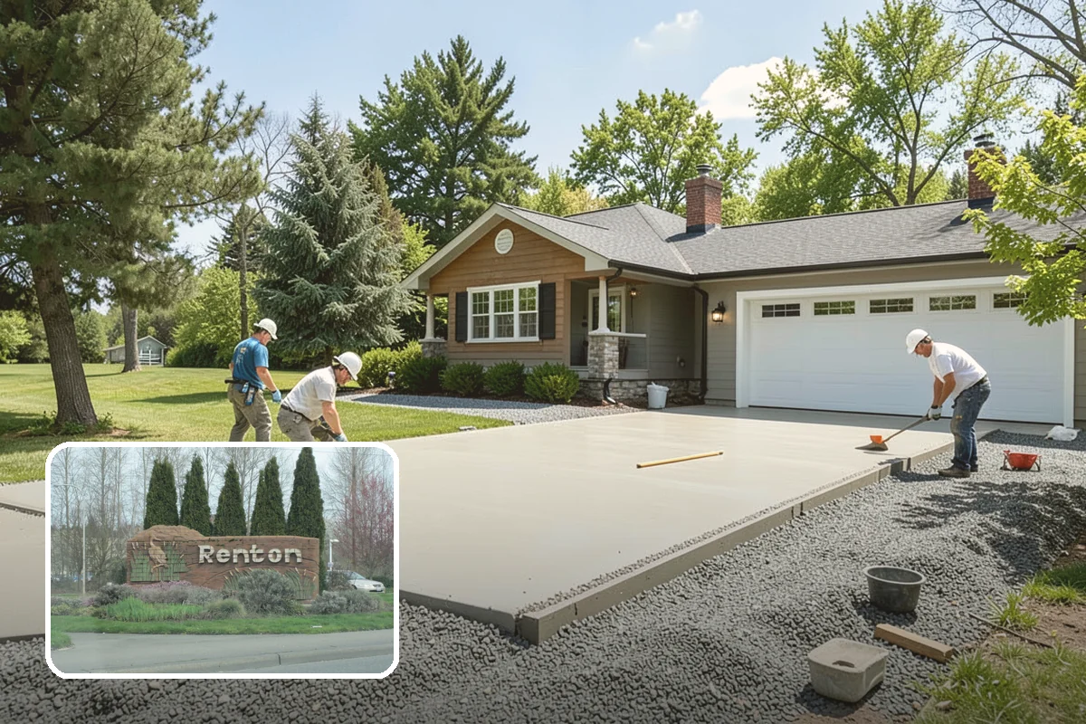 Driveway Replacement in Renton, King County, WA - Fixes cracked, sunken, or heaved surfaces for good