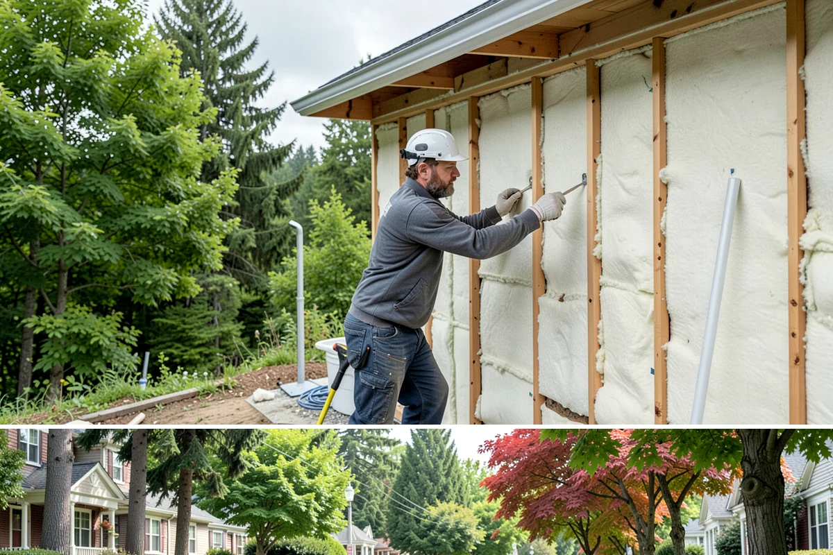 Dry Rot Repair in Beaux Arts Village, King County, WA - Drier months allow the repair area to fully dry before rebuilding and sealing.