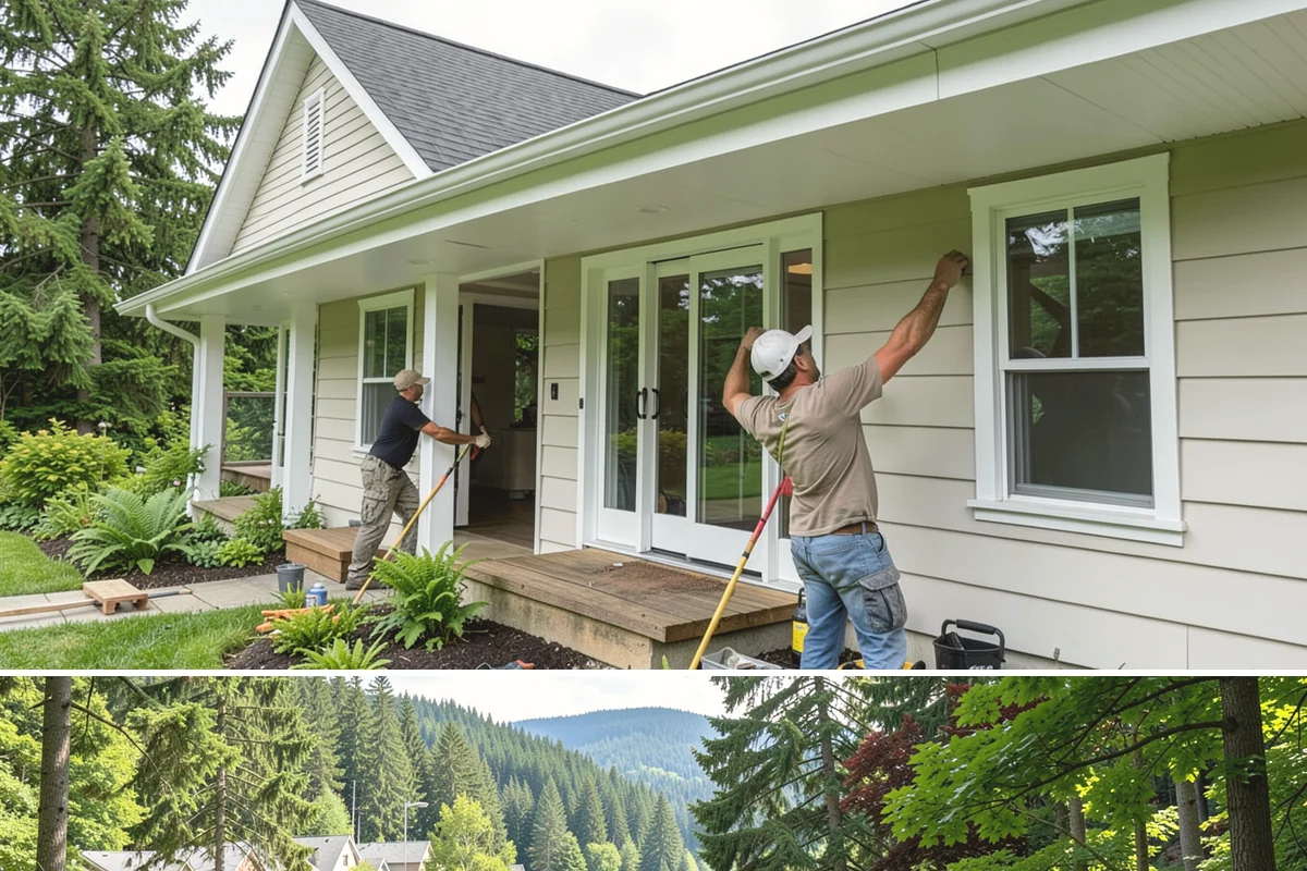 Dry Rot Repair in Lake Forest Park, King County, WA - Drier months allow the repair area to fully dry before rebuilding and sealing.