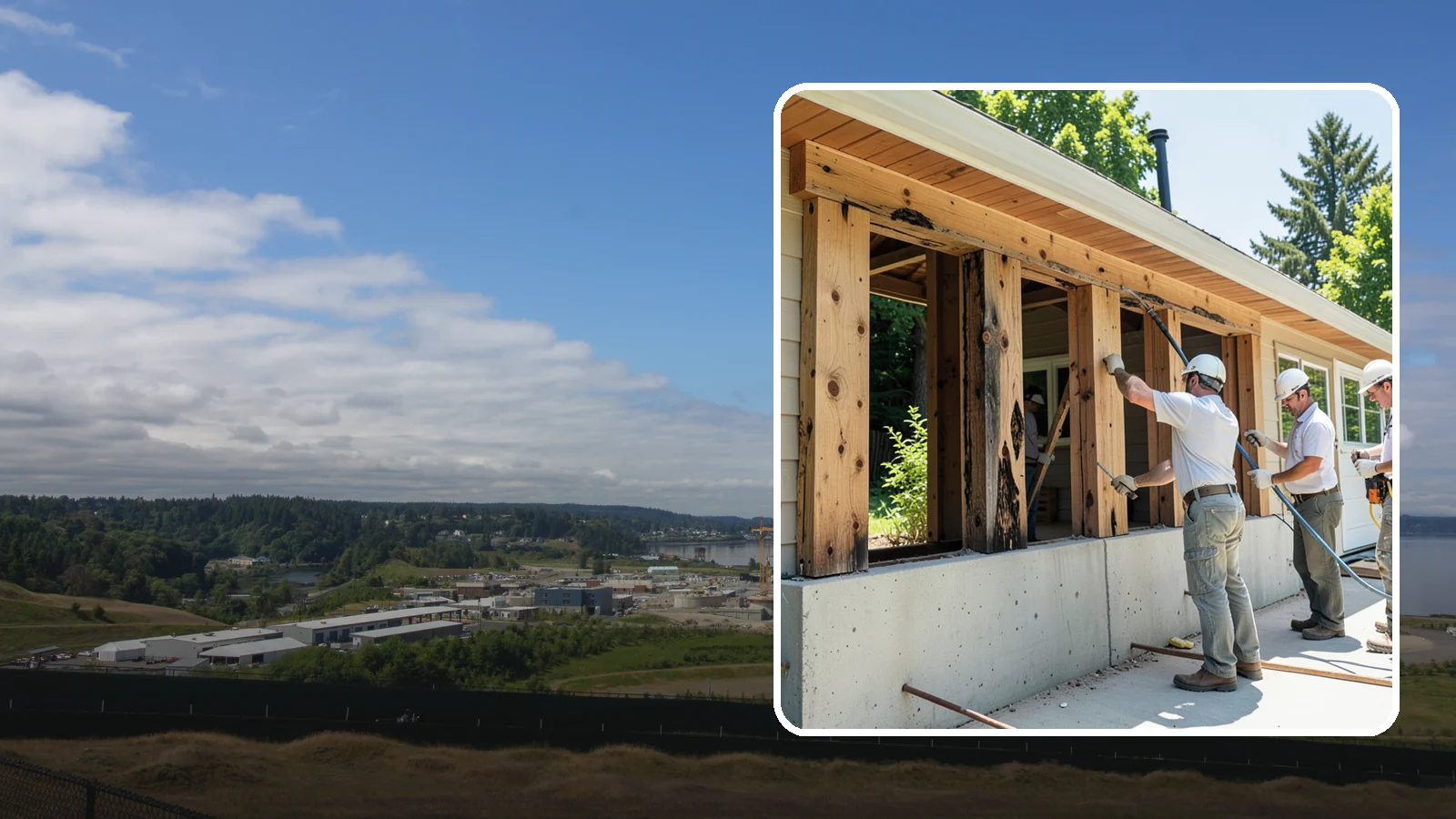 Dry Rot Repair in University Place, Pierce County, WA - Expert dry rot repair that removes decay and restores the strength of affected wood.