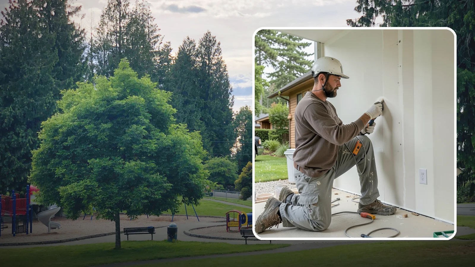 Drywall Finishing in Bonney Lake, Pierce County, WA - Drywall finishing tapes, muds, and sands hung board to a smooth, paint-ready surface.