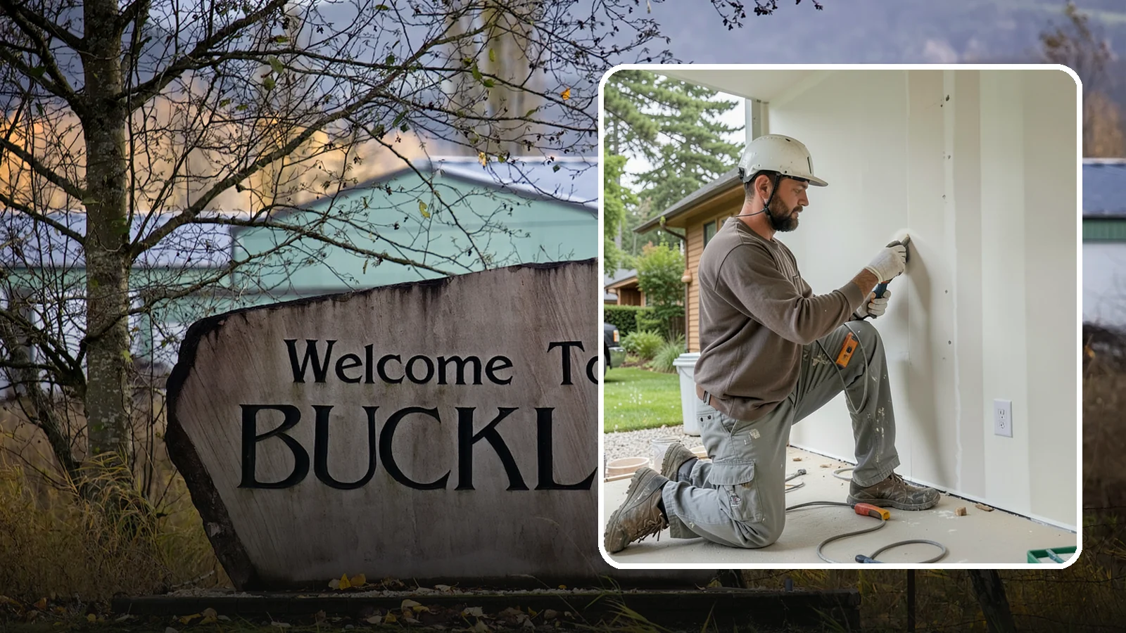 Drywall Finishing in Buckley, Pierce County, WA - Drywall finishing tapes, muds, and sands hung board to a smooth, paint-ready surface.