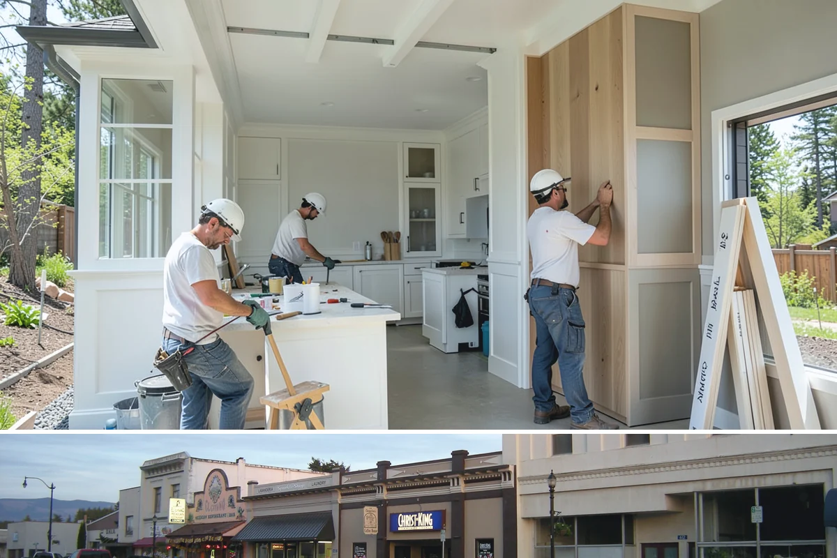 Drywall Finishing in Burlington, Skagit County, WA - Finishing is interior work handled comfortably in any season, including the long Pacific Northwest winter.