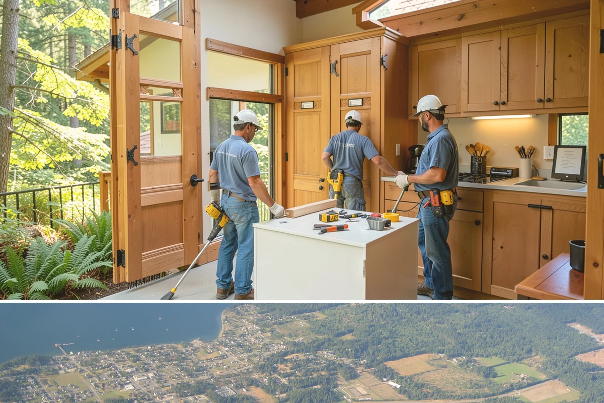 Drywall Finishing in Coupeville, Island County, WA - Finishing is interior work handled comfortably in any season, including the long Pacific Northwest winter.