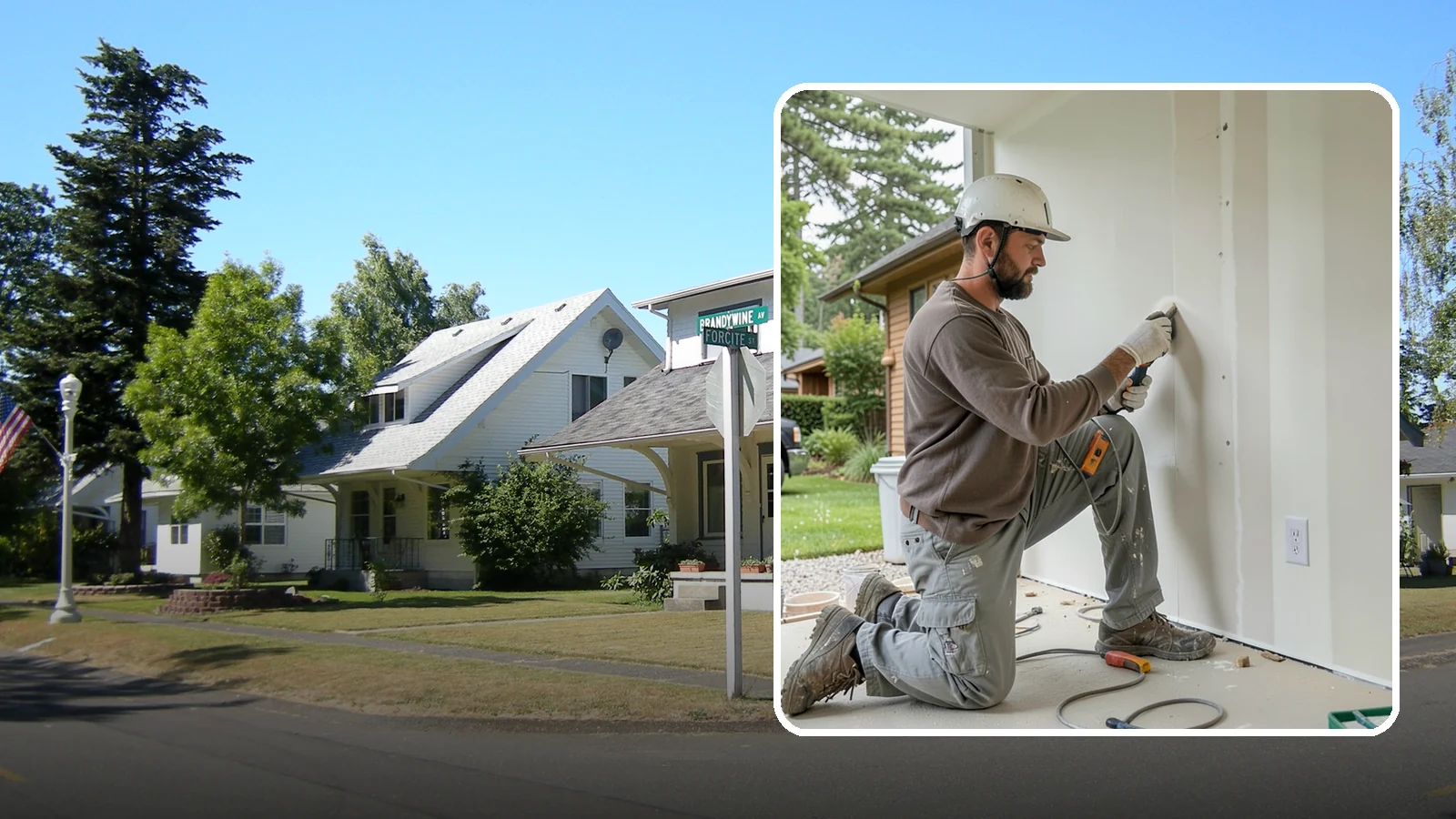 Drywall Finishing in DuPont, Pierce County, WA - Drywall finishing tapes, muds, and sands hung board to a smooth, paint-ready surface.
