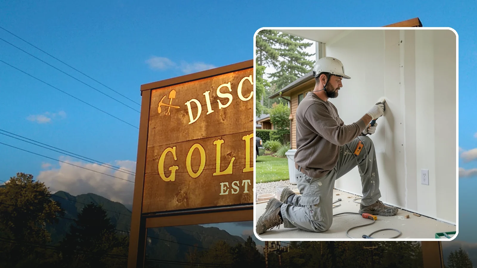 Drywall Finishing in Gold Bar, Snohomish County, WA - Drywall finishing tapes, muds, and sands hung board to a smooth, paint-ready surface.