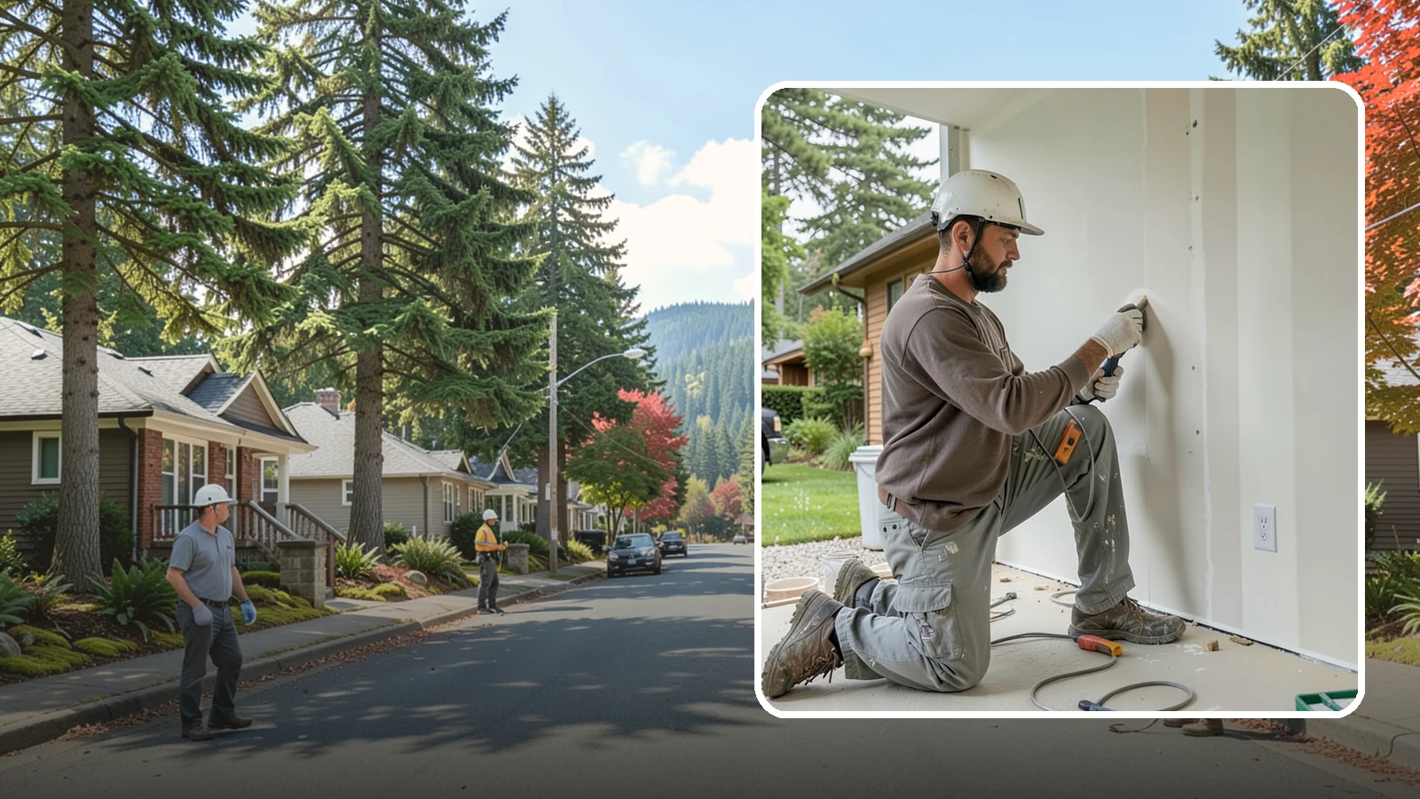 Drywall Finishing in Hunts Point, King County, WA - Drywall finishing tapes, muds, and sands hung board to a smooth, paint-ready surface.