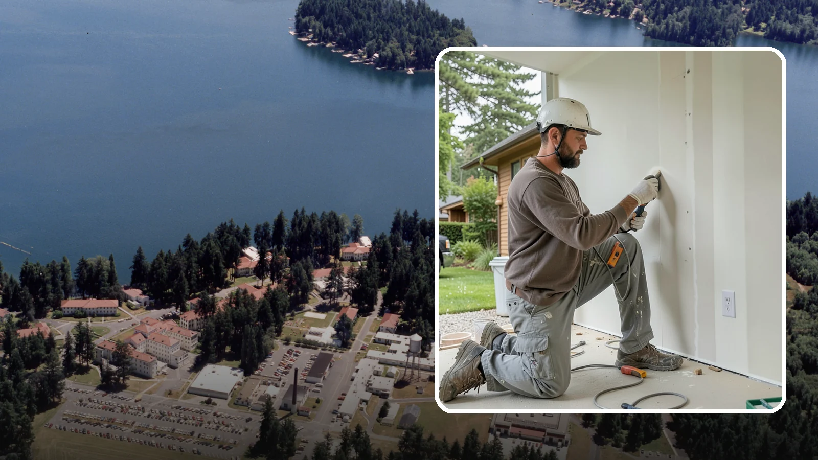 Drywall Finishing in Lakewood, Pierce County, WA - Drywall finishing tapes, muds, and sands hung board to a smooth, paint-ready surface.