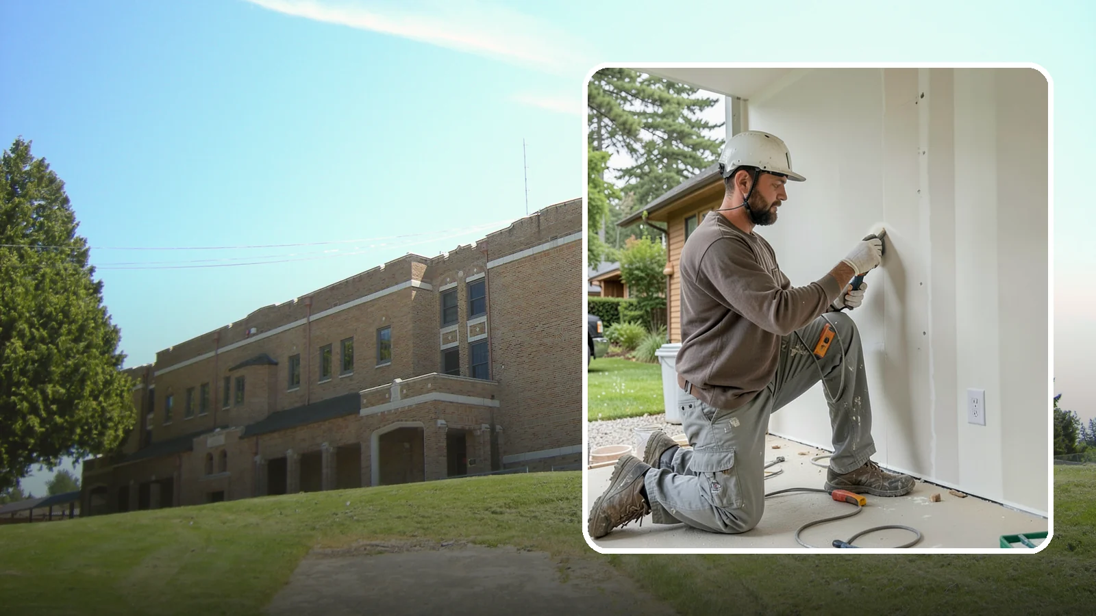 Drywall Finishing in Maple Valley, King County, WA - Drywall finishing tapes, muds, and sands hung board to a smooth, paint-ready surface.