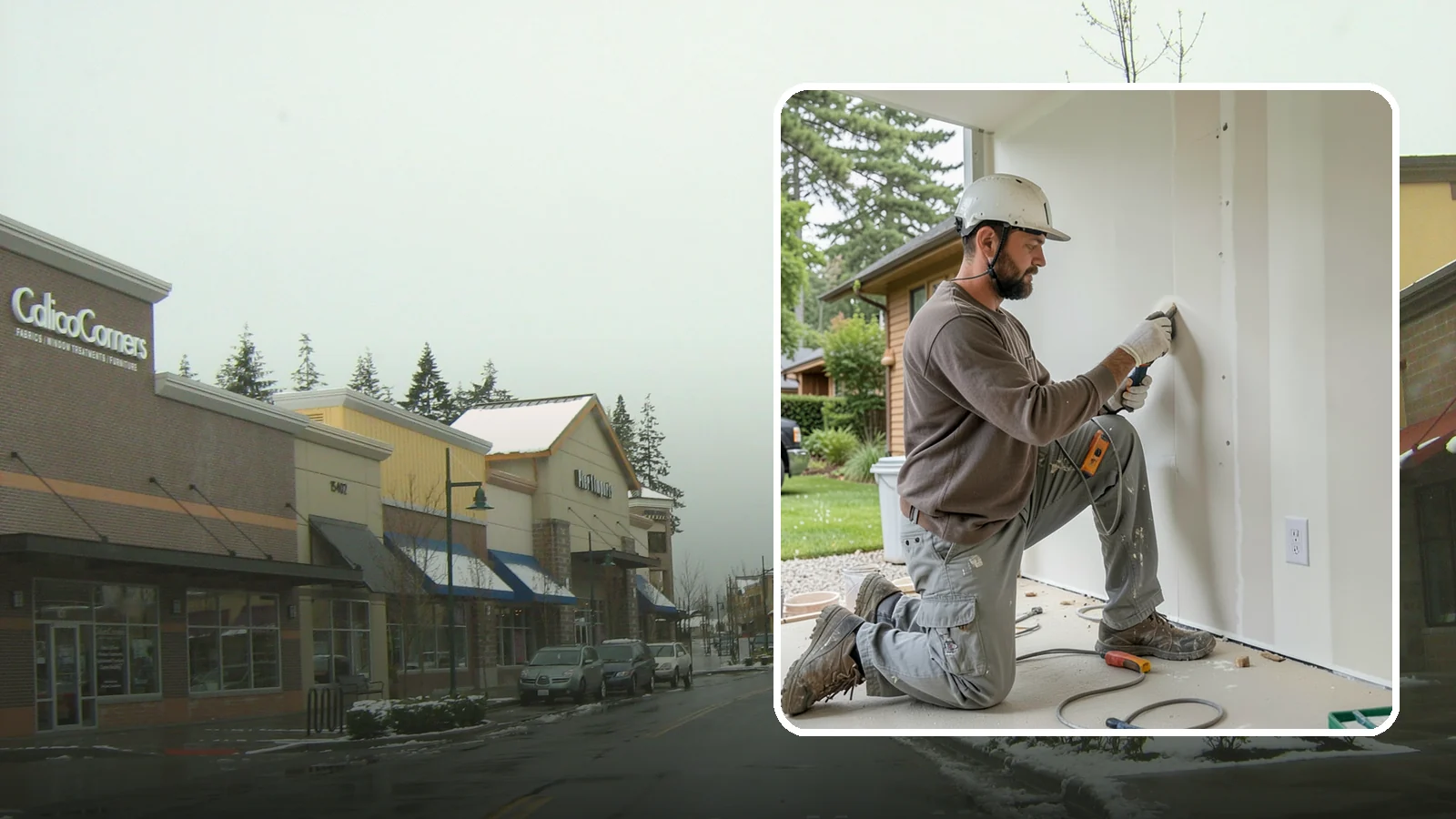 Drywall Finishing in Mill Creek, Snohomish County, WA - Drywall finishing tapes, muds, and sands hung board to a smooth, paint-ready surface.