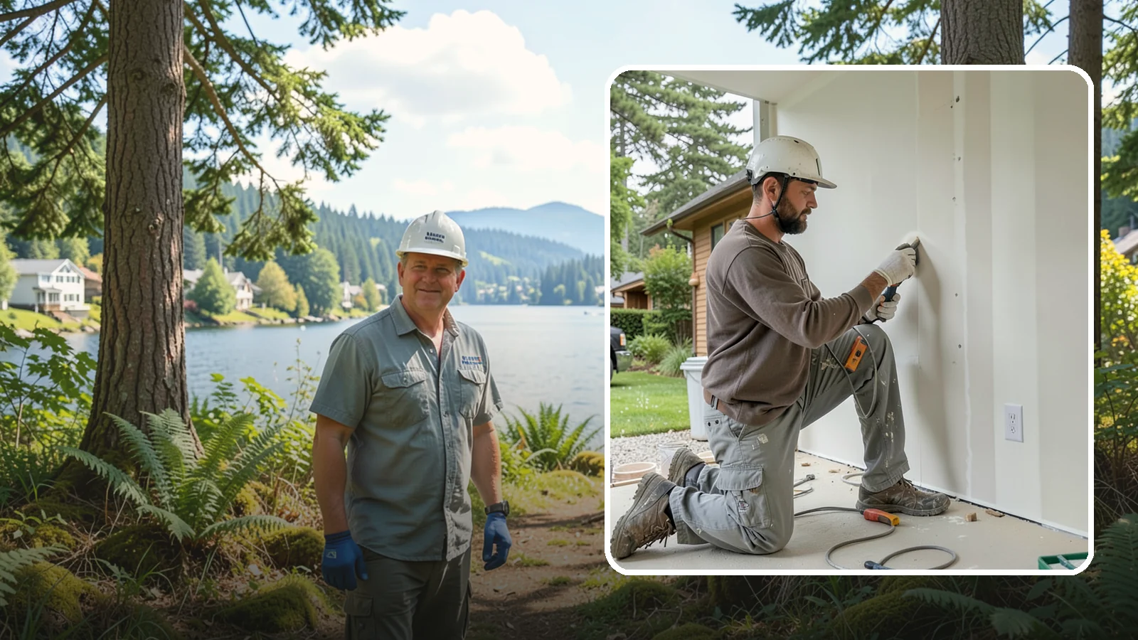 Drywall Finishing in Milton, King County, WA - Drywall finishing tapes, muds, and sands hung board to a smooth, paint-ready surface.