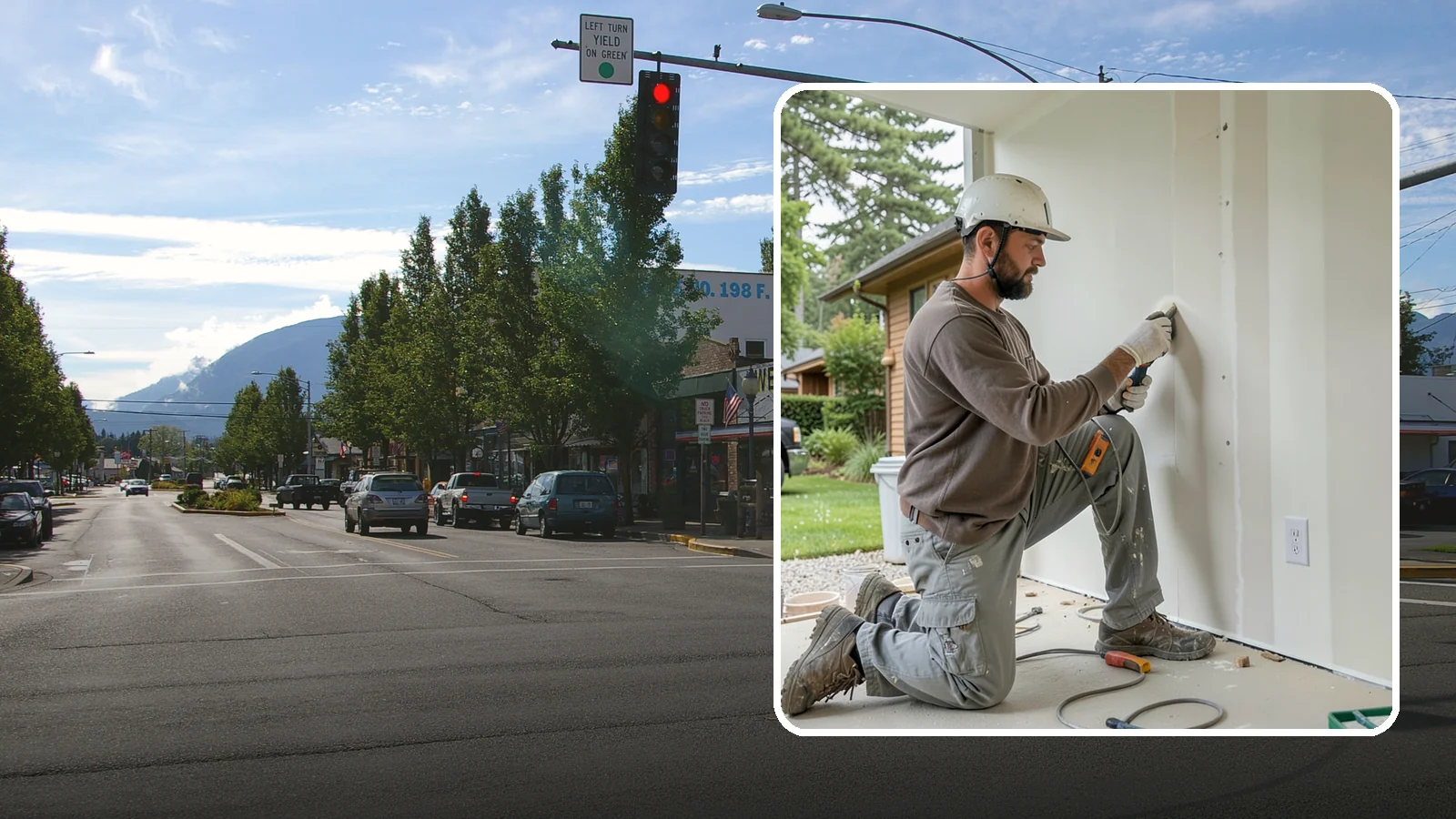 Drywall Finishing in North Bend, King County, WA - Drywall finishing tapes, muds, and sands hung board to a smooth, paint-ready surface.