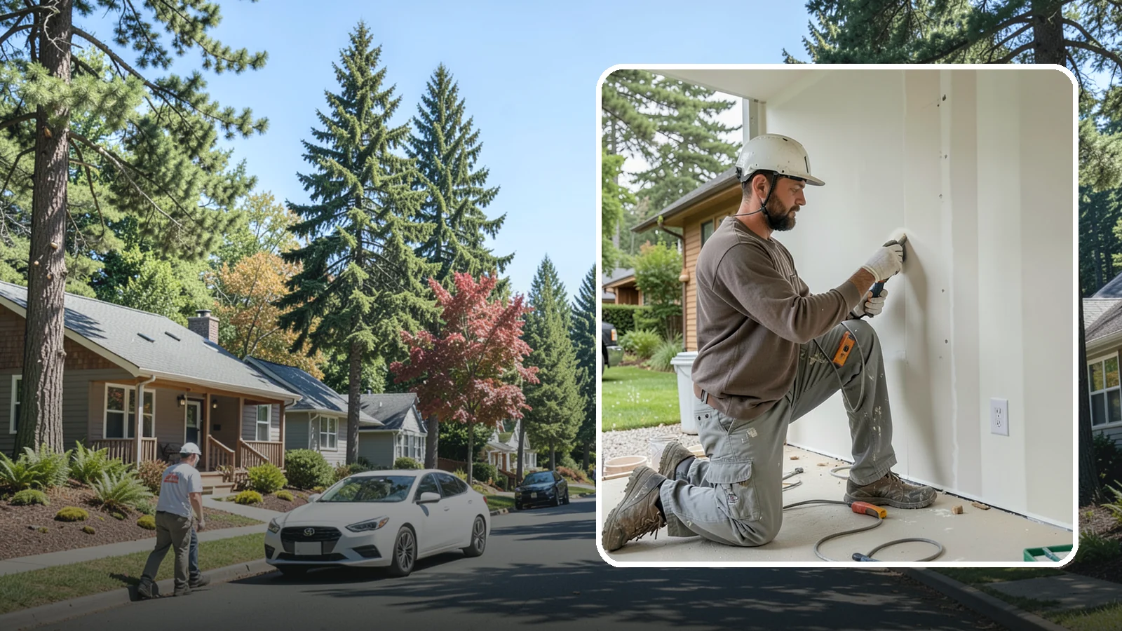 Drywall Finishing in Orting, Pierce County, WA - Drywall finishing tapes, muds, and sands hung board to a smooth, paint-ready surface.