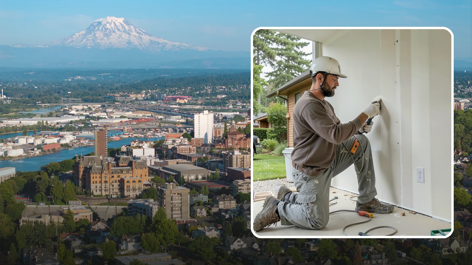 Drywall Finishing in Tacoma, Pierce County, WA - Drywall finishing tapes, muds, and sands hung board to a smooth, paint-ready surface.