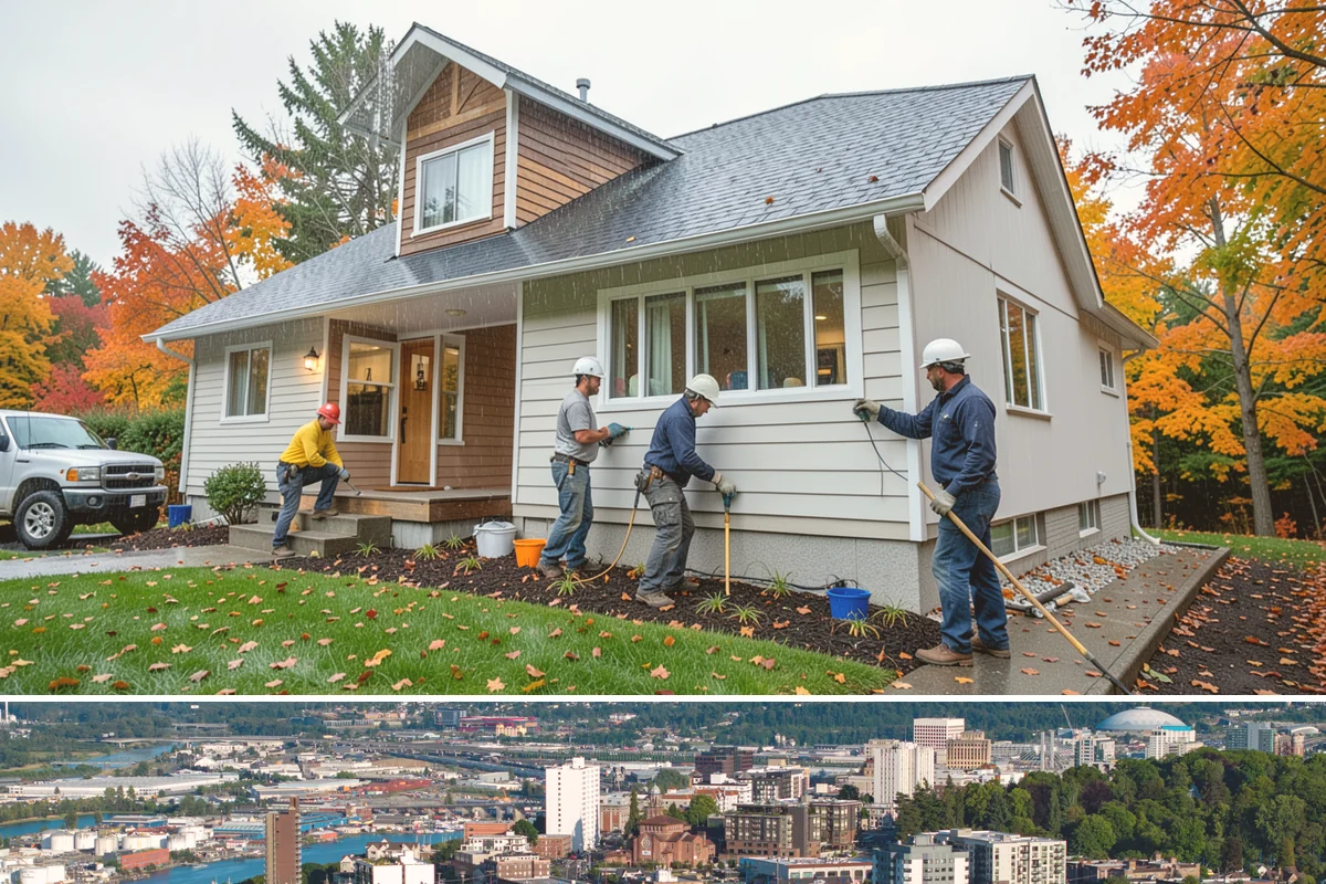 Drywall Finishing in Tacoma, Pierce County, WA - Finishing is interior work handled comfortably in any season, including the long Pacific Northwest winter.