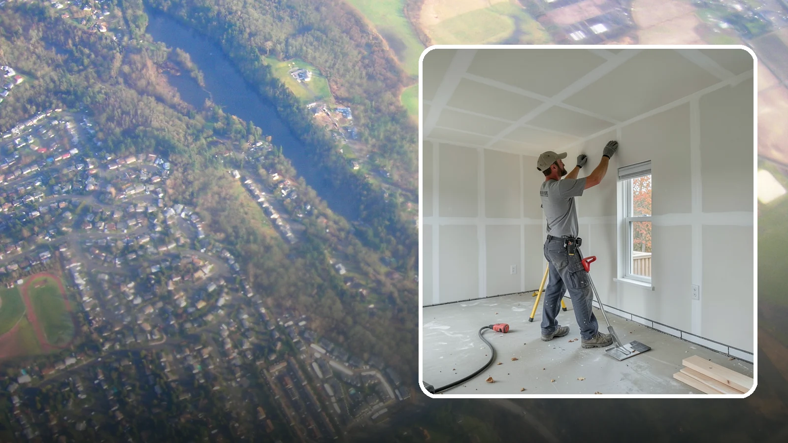 Drywall Installation in Algona, King County, WA - Drywall installation hangs and prepares new wallboard for smooth, finished walls and ceilings.