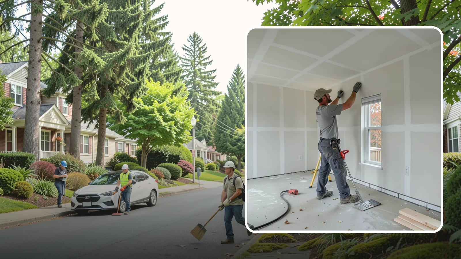 Drywall Installation in Beaux Arts Village, King County, WA - Drywall installation hangs and prepares new wallboard for smooth, finished walls and ceilings.