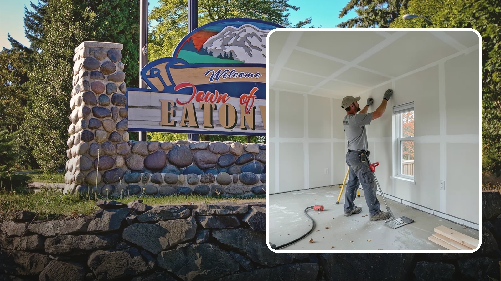 Drywall Installation in Eatonville, Pierce County, WA - Drywall installation hangs and prepares new wallboard for smooth, finished walls and ceilings.