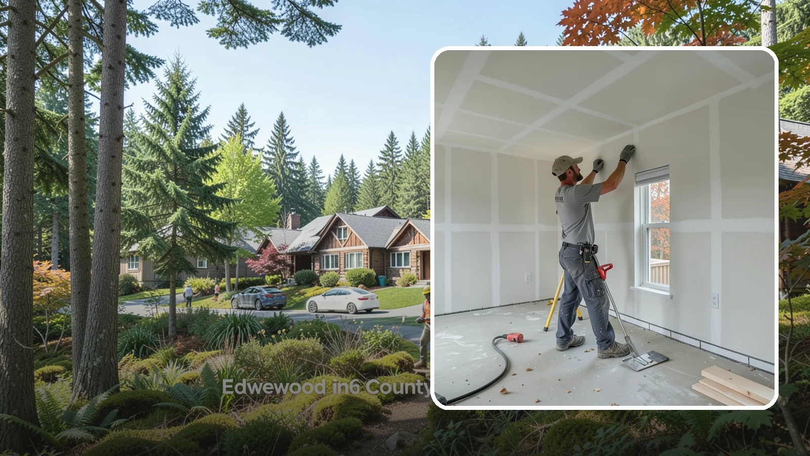 Drywall Installation in Edgewood, Pierce County, WA - Drywall installation hangs and prepares new wallboard for smooth, finished walls and ceilings.