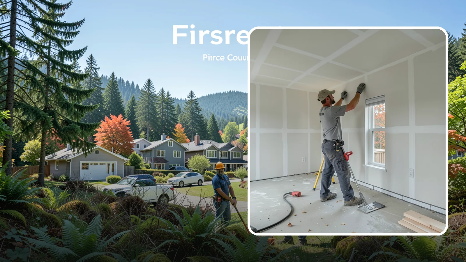Drywall Installation in Fircrest, Pierce County, WA - Drywall installation hangs and prepares new wallboard for smooth, finished walls and ceilings.