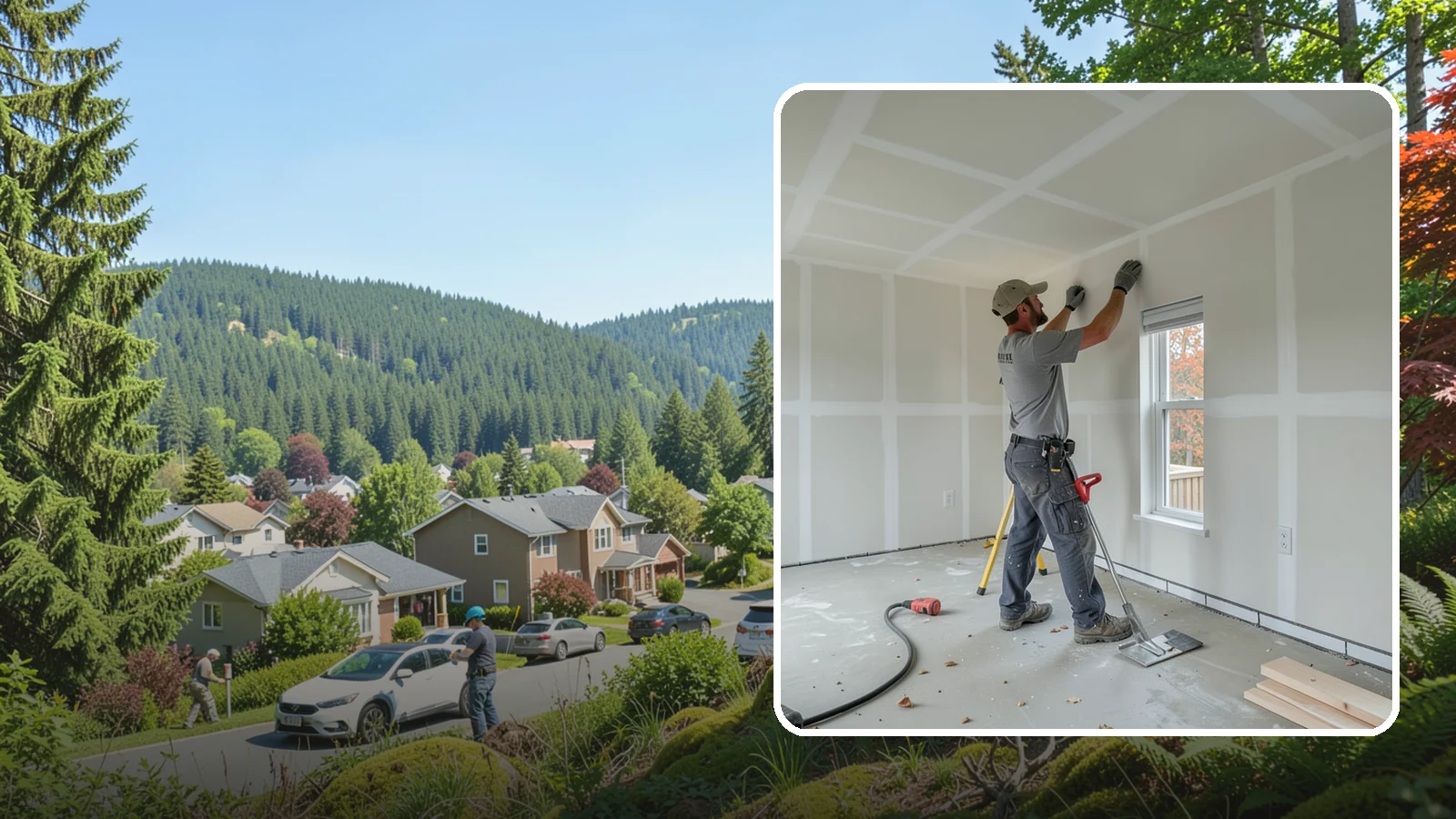 Drywall Installation in Index, Snohomish County, WA - Drywall installation hangs and prepares new wallboard for smooth, finished walls and ceilings.