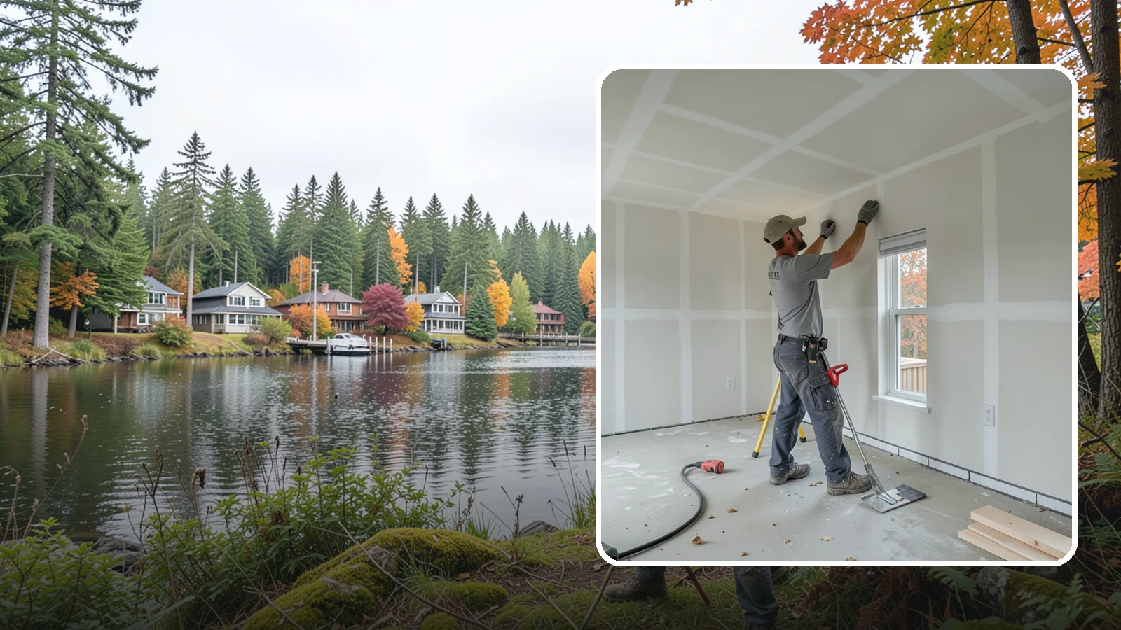 Drywall Installation in La Conner, Skagit County, WA - Drywall installation hangs and prepares new wallboard for smooth, finished walls and ceilings.