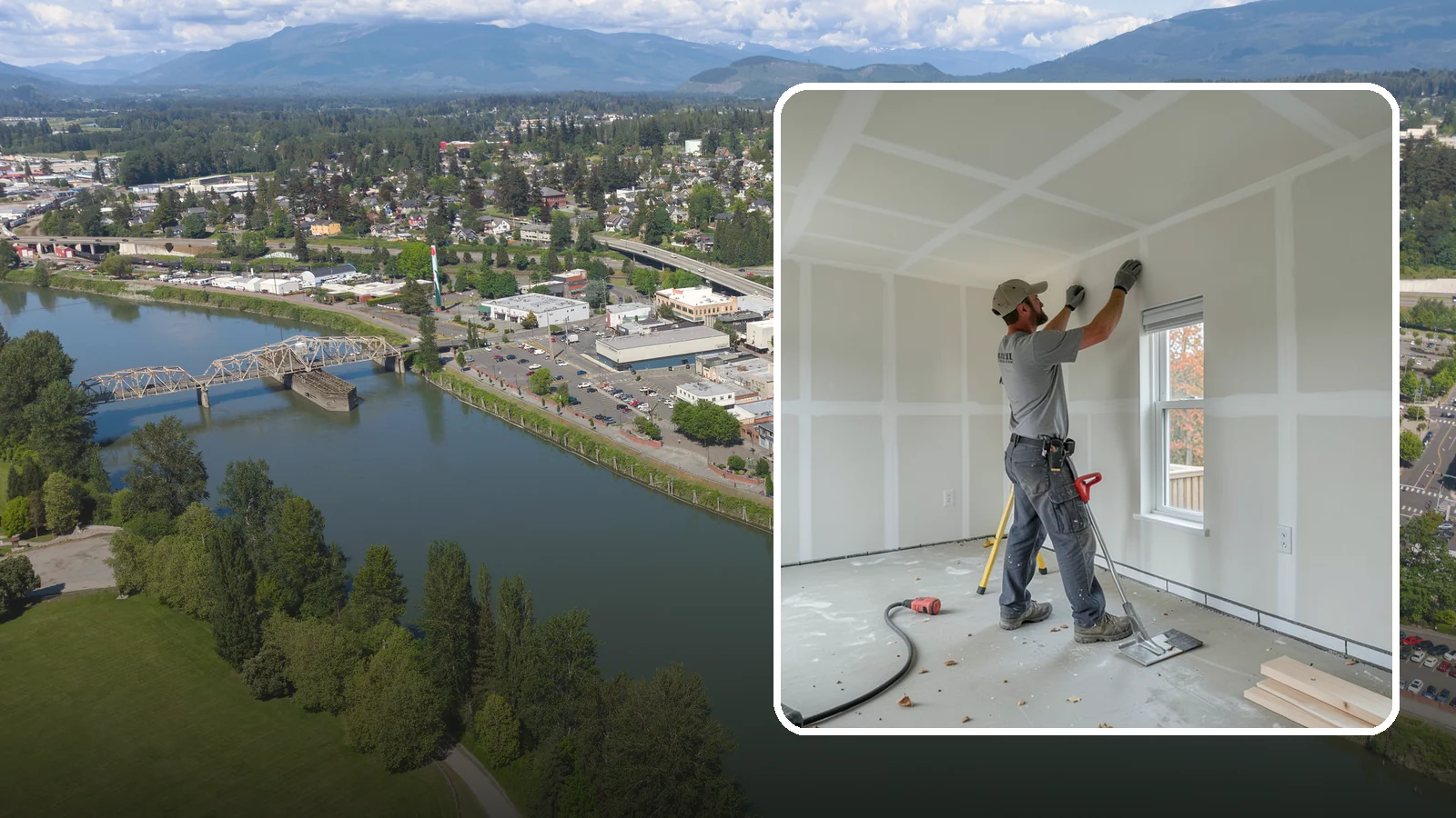 Drywall Installation in Mount Vernon, Skagit County, WA - Drywall installation hangs and prepares new wallboard for smooth, finished walls and ceilings.