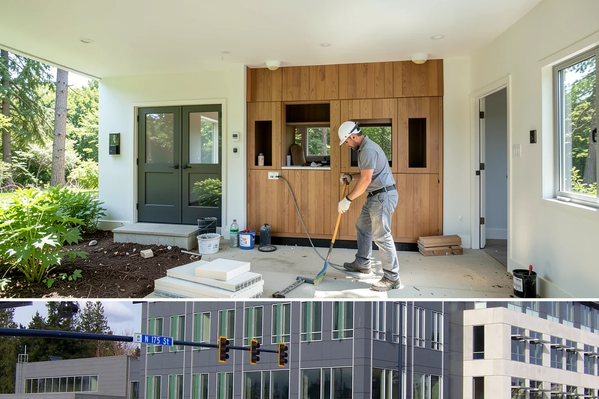 Drywall Installation in Shoreline, King County, WA - Drywall installation is indoor work performed year-round, making it a solid winter project in our rainy climate.