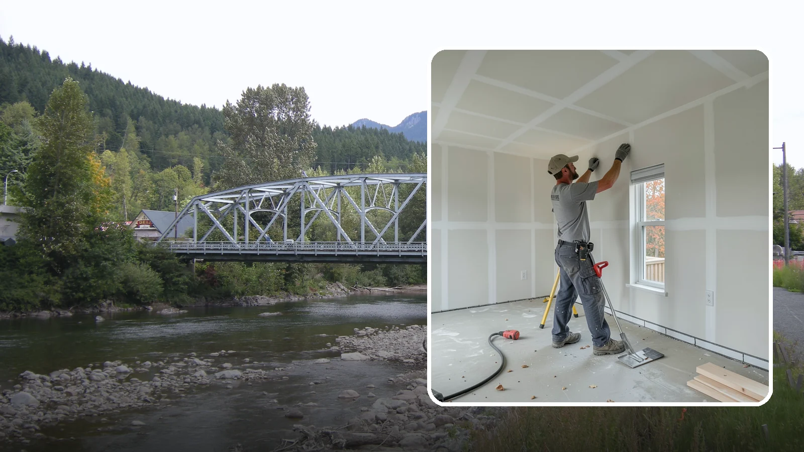 Drywall Installation in Skykomish, King County, WA - Drywall installation hangs and prepares new wallboard for smooth, finished walls and ceilings.