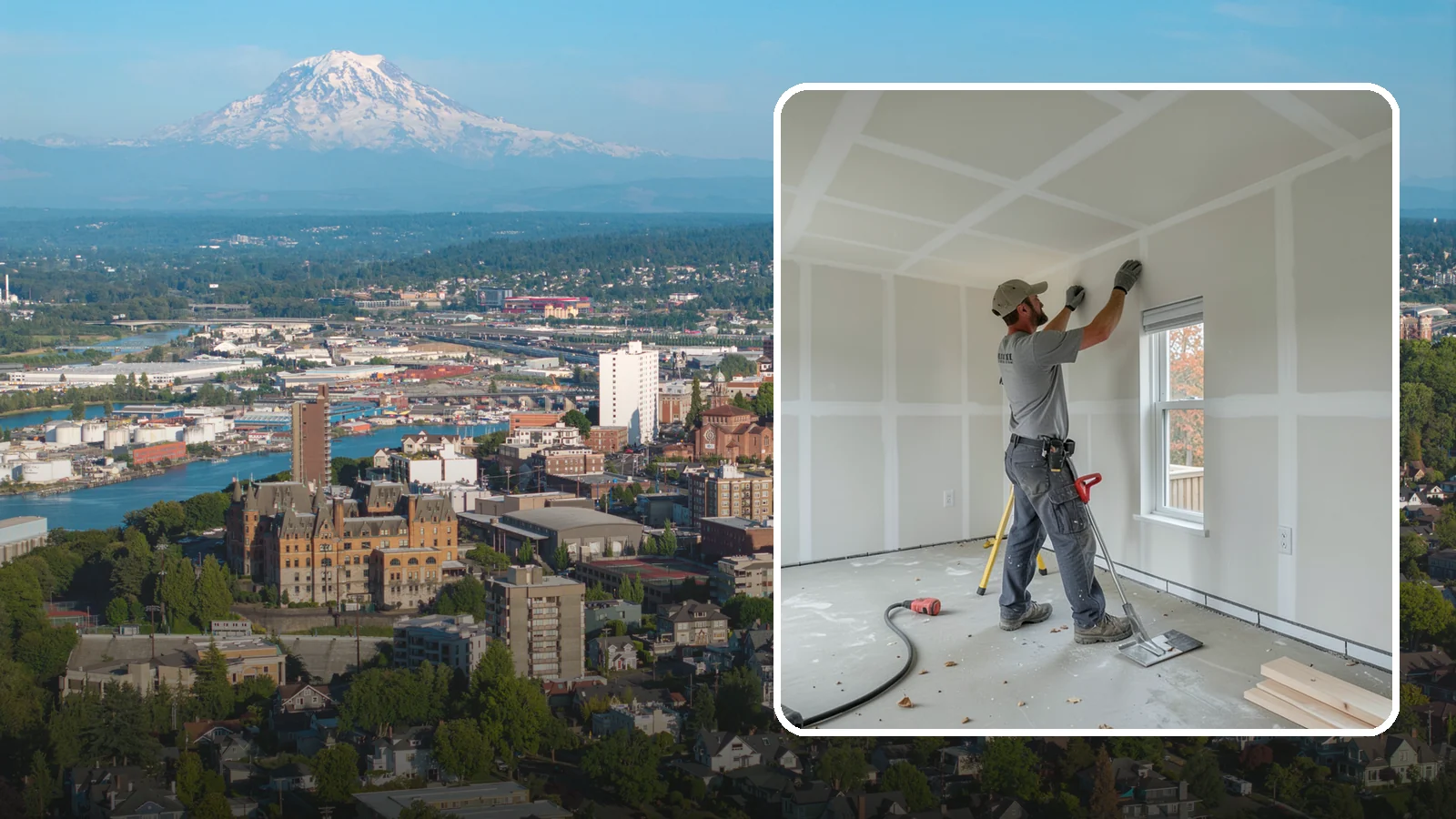 Drywall Installation in Tacoma, Pierce County, WA - Drywall installation hangs and prepares new wallboard for smooth, finished walls and ceilings.