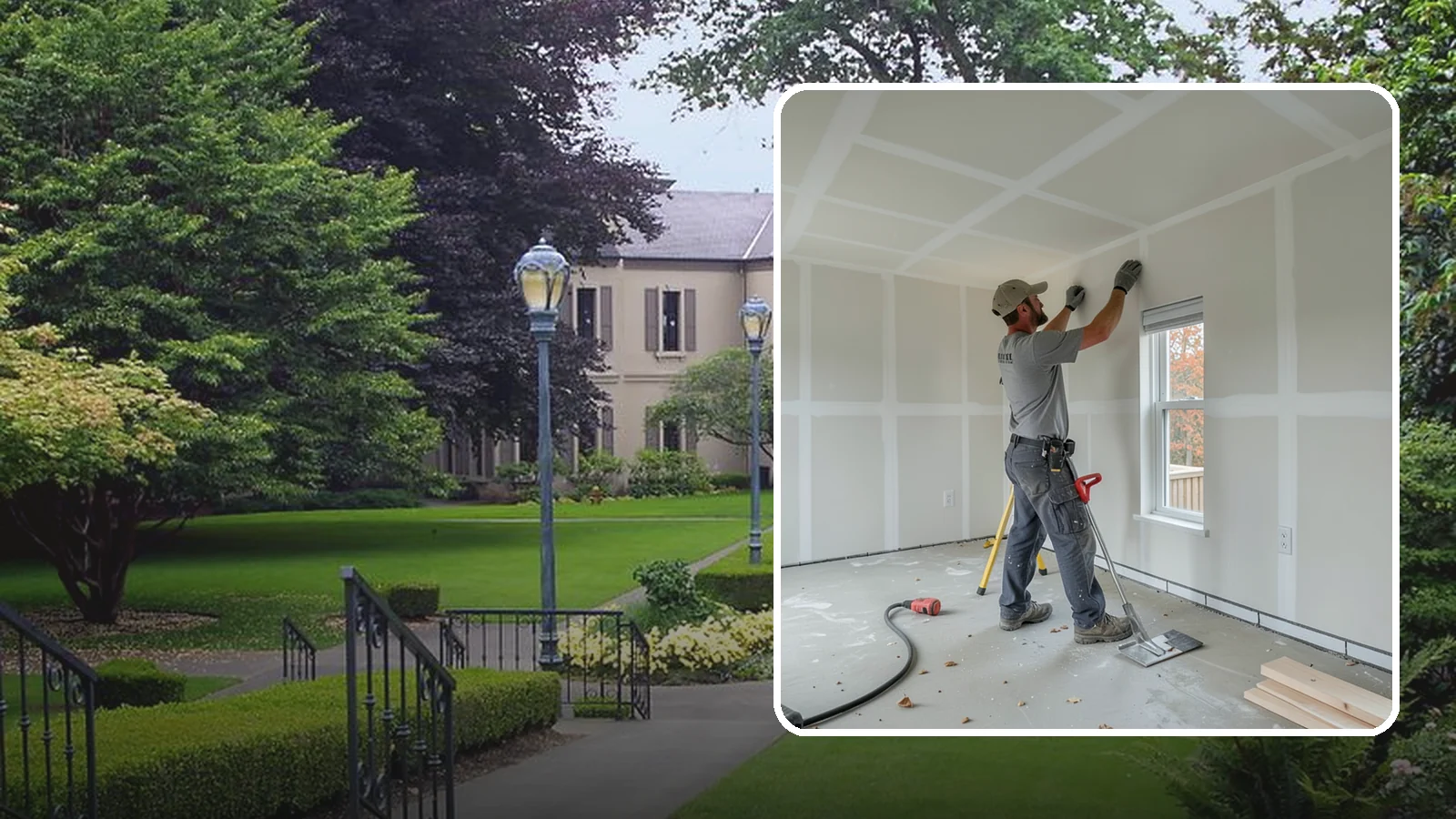 Drywall Installation in Woodinville, King County, WA - Drywall installation hangs and prepares new wallboard for smooth, finished walls and ceilings.
