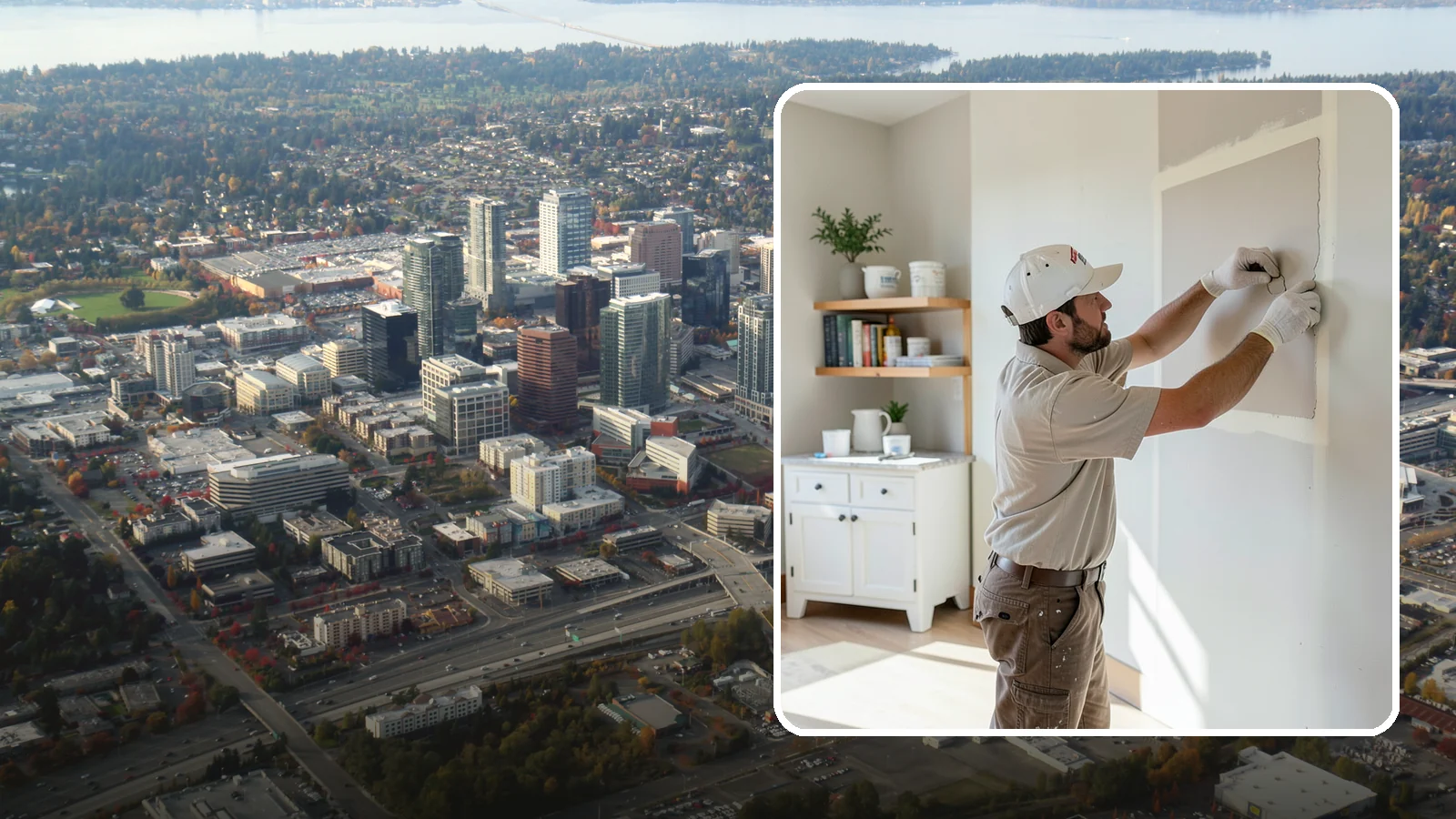 Drywall Patching in Bellevue, King County, WA - Drywall patching fills holes and dings quickly to restore a clean, even wall.