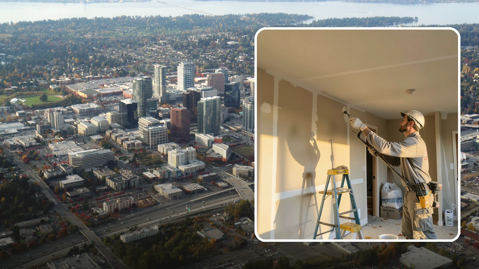 Drywall Repair in Bellevue, King County, WA - Drywall repair fixes holes, cracks, and damage to restore smooth, seamless walls.