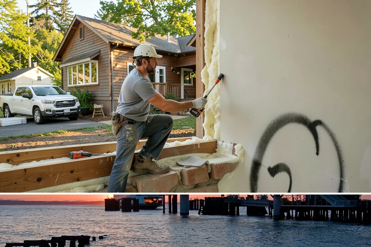 Drywall Taping & Mudding in Edmonds, Snohomish County, WA - Taping and mudding is indoor work you can schedule any time, ideal for the rainy months.