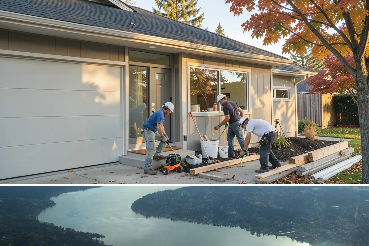 Drywall Taping & Mudding in Sammamish, King County, WA - Taping and mudding is indoor work you can schedule any time, ideal for the rainy months.