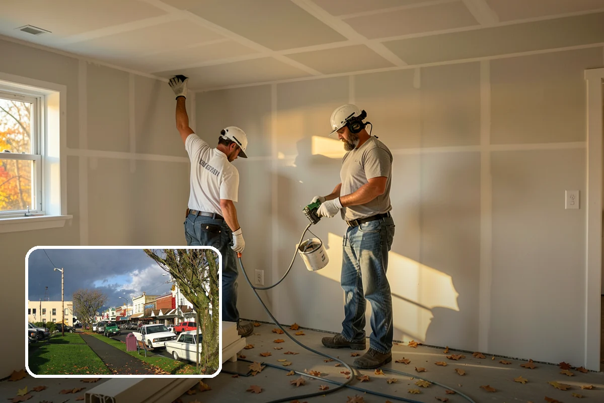 Drywall Texturing in Arlington, Snohomish County, WA - A range of textures from orange peel to knockdown