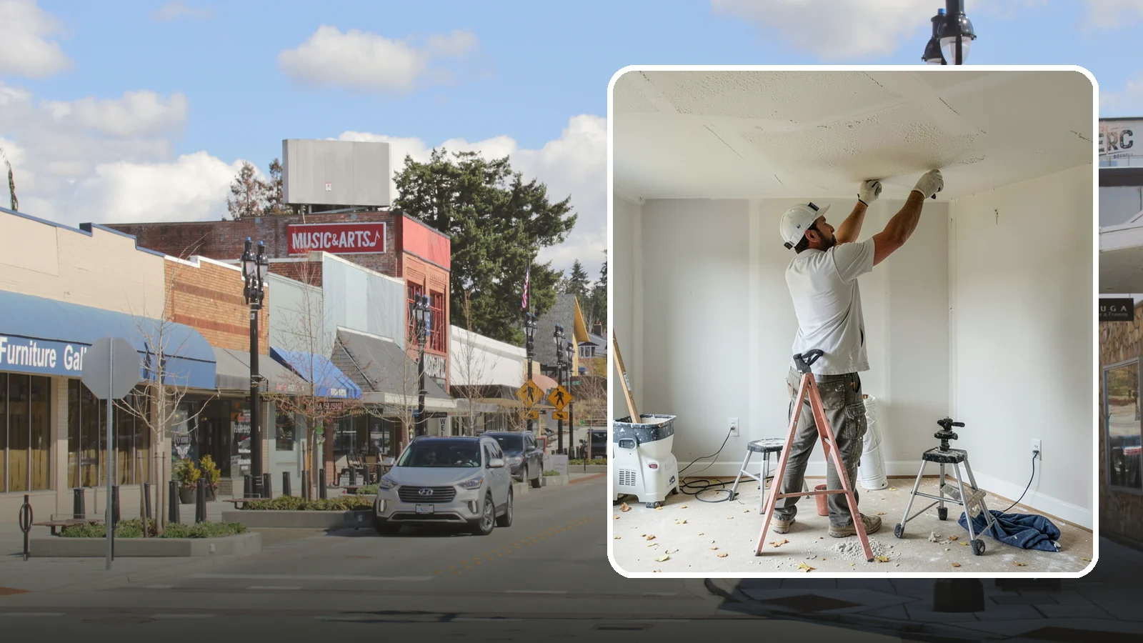 Drywall Texturing in Bothell, King County, WA - Drywall texturing applies knockdown, orange peel, or custom textures to walls and ceilings.