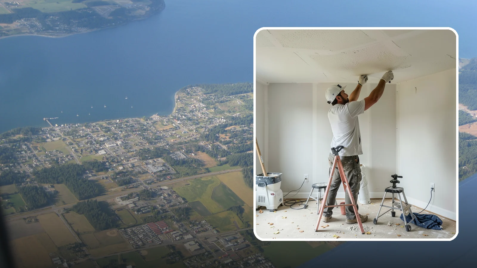 Drywall Texturing in Coupeville, Island County, WA - Drywall texturing applies knockdown, orange peel, or custom textures to walls and ceilings.